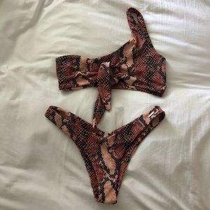 Blackbough Snakeskin Bikini Set Small